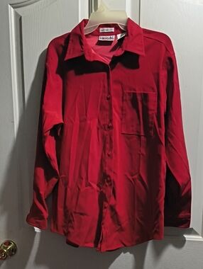 bill blass Red Men's Long-Sleeve Dress Shirt